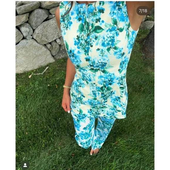 TUCKERNUCK 100% cotton Water's Edge Hydrangea Rhoda Tunic NEW - Picture 6 of 13